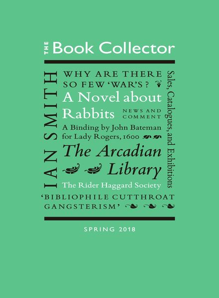 The Book Collector – Spring, 2018