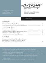 The Taxpayer – January – February 2014
