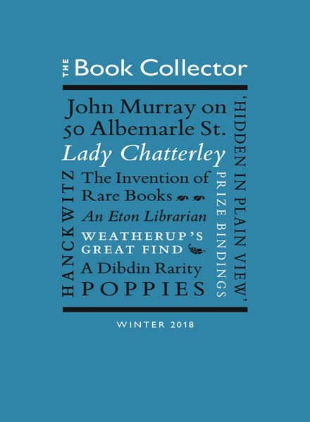 The Book Collector – Winter 2018