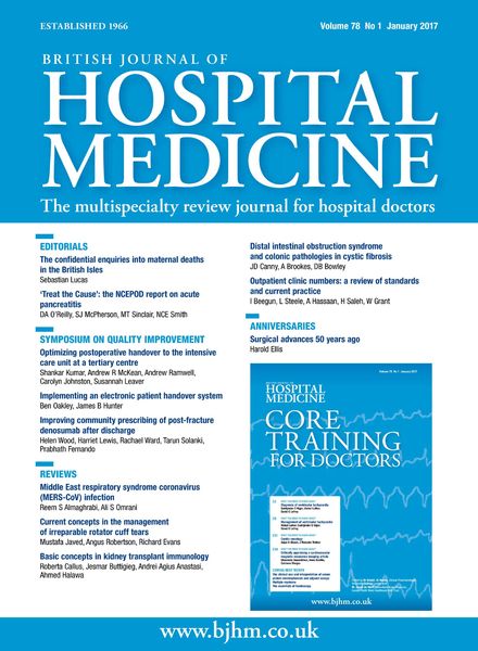 British Journal of Hospital Medicine – January 2017