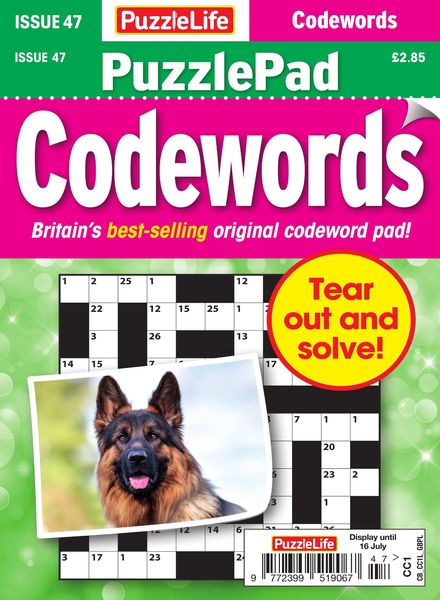 PuzzleLife PuzzlePad Codewords – 18 June 2020