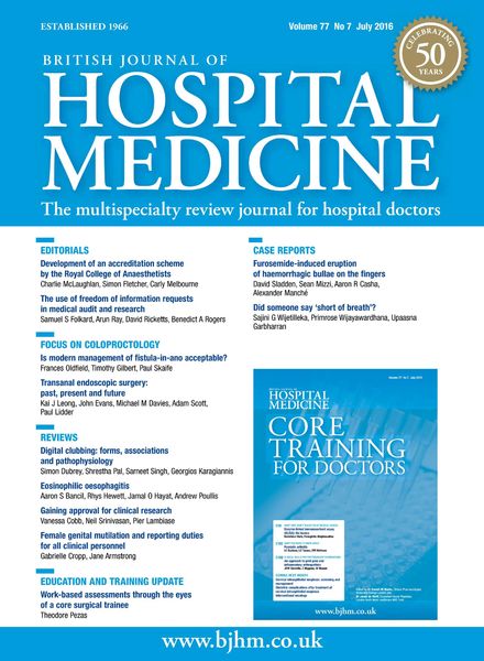 British Journal of Hospital Medicine – July 2016