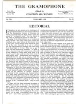 Gramophone – February 1930