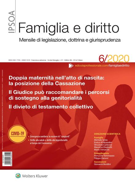 Famiglia e Diritto – Giugno 2020