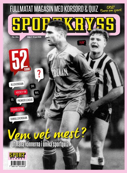 Sportkryss – 02 juni 2020