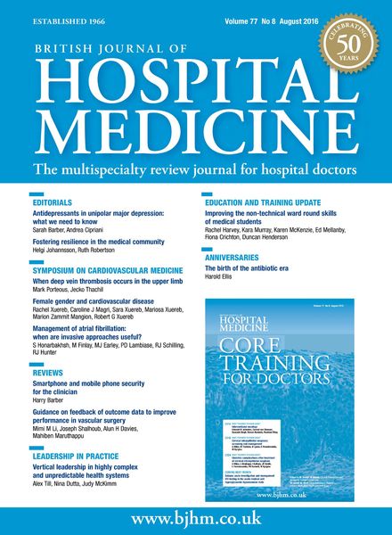 British Journal of Hospital Medicine – August 2016