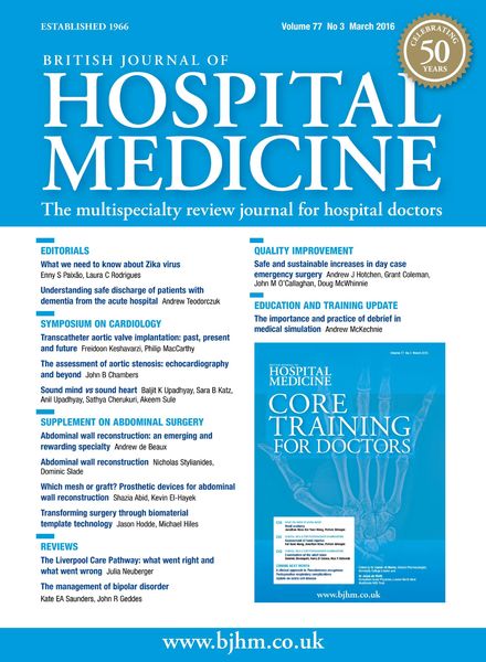 British Journal of Hospital Medicine – March 2016