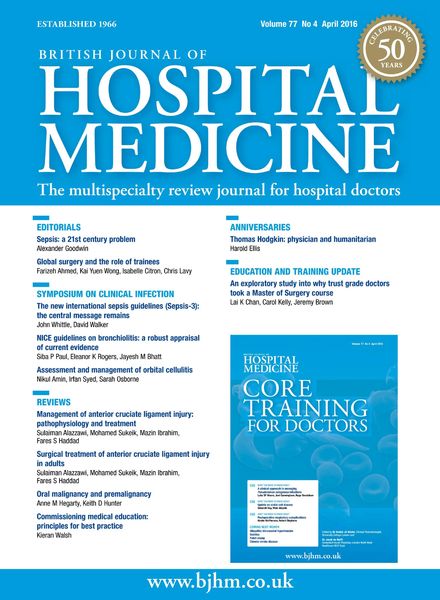 British Journal of Hospital Medicine – April 2016
