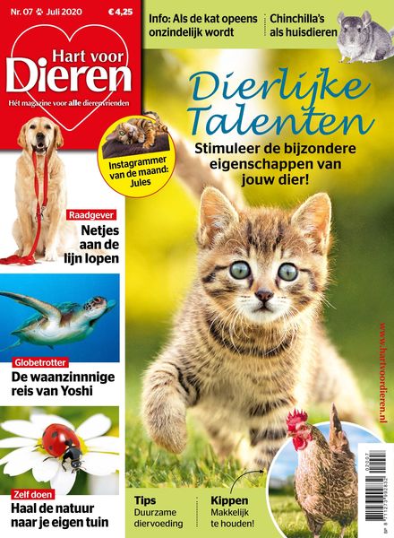 Hart voor Dieren – juli 2020