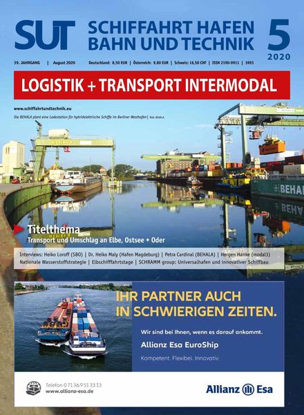 Schiffahrt Hafen Bahn und Technik – August 2020