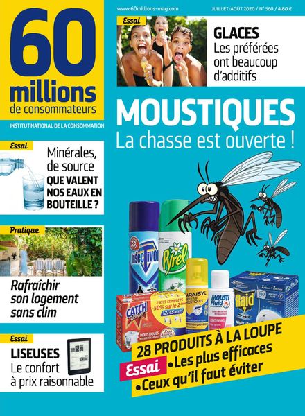 60 Millions de Consommateurs – Juillet-Aout 2020
