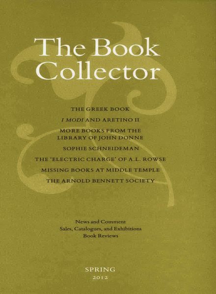 The Book Collector – Spring, 2012