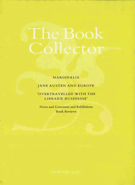 The Book Collector – Spring 2003