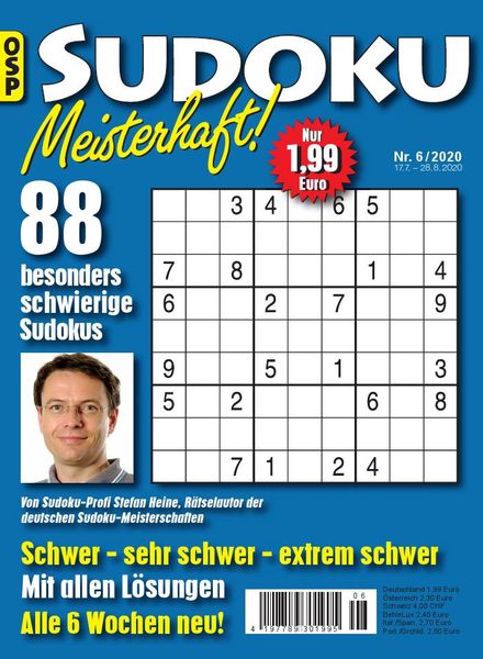 Sudoku Meisterhaft – 17 Juli 2020