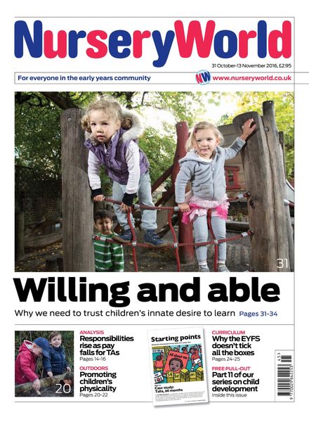 Nursery World – 31 October 2016