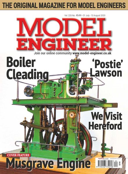Model Engineer – Issue 4644 – 31 July 2020