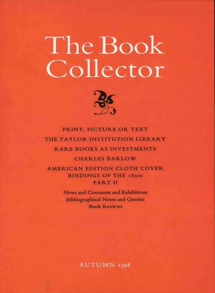 The Book Collector – Autumn 1998