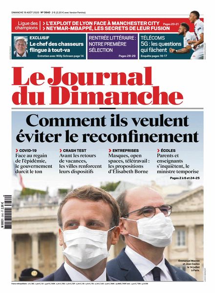 Le Journal du Dimanche – 16 aout 2020