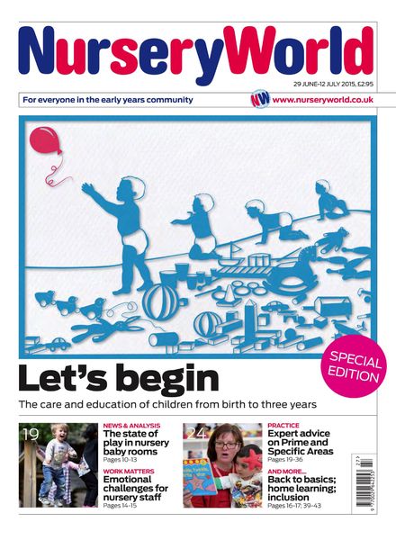 Nursery World – 29 June – 12 July 2015