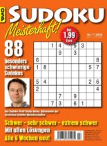 Sudoku Meisterhaft – 28 August 2020