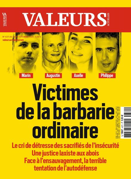 Valeurs Actuelles – 03 septembre 2020