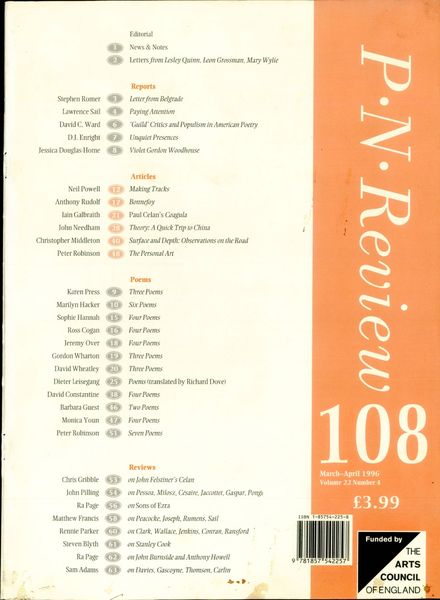 PN Review – March – April 1996