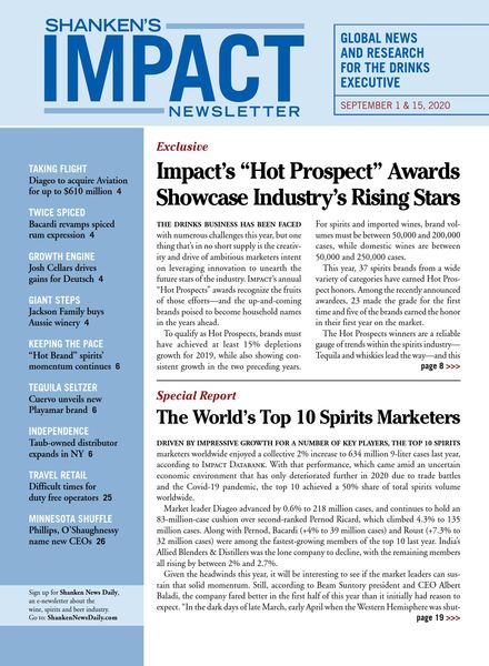 Shanken’s Impact Newsletter – September 2020