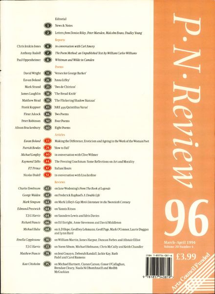 PN Review – March – April 1994