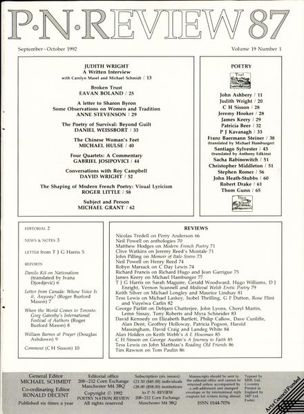 PN Review – September – October 1992