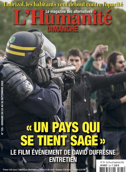 L’Humanite Dimanche – 24 Septembre 2020