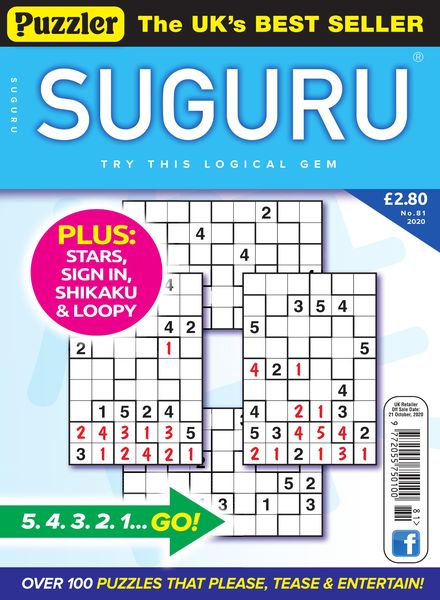 Puzzler Suguru – Issue 81 – September 2020