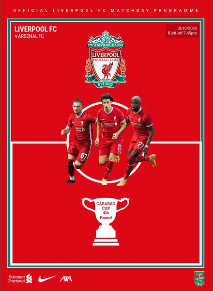 Liverpool FC Programmes – Liverpool FC vs Arsenal FC – 1 October 2020