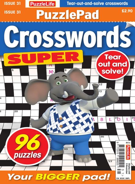 PuzzleLife PuzzlePad Crosswords Super – Issue 31 – October 2020