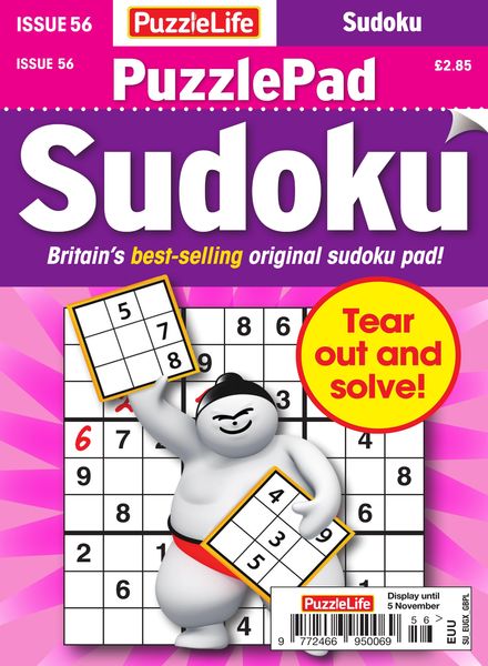 PuzzleLife PuzzlePad Sudoku – Issue 56 – October 2020
