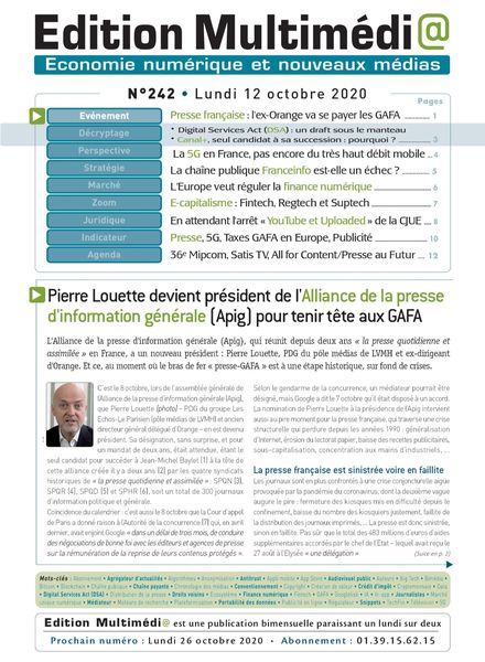 edition Multimedia – 12 Octobre 2020