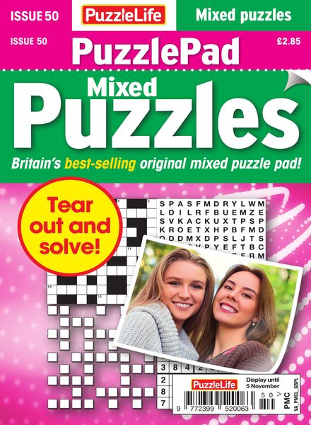 PuzzleLife PuzzlePad Puzzles – Issue 50 – October 2020