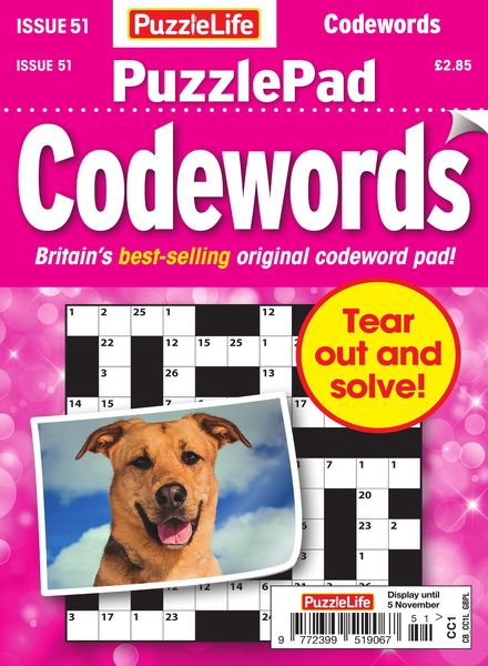 PuzzleLife PuzzlePad Codewords – Issue 51 – October 2020