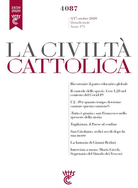 La Civilta Cattolica – 3 Ottobre 2020