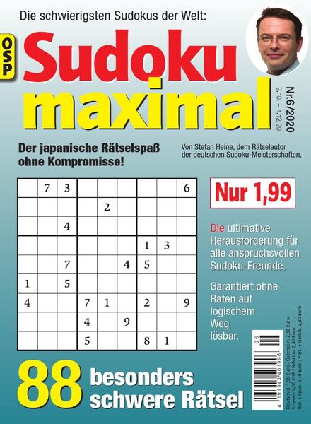 Sudoku Maximal – Nr.6 2020