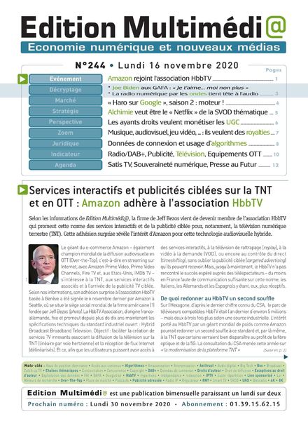 edition Multimedia – 16 Novembre 2020