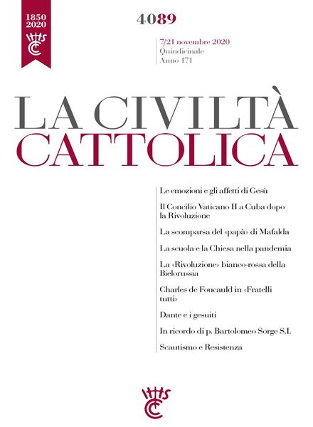La Civilta Cattolica – 7 Novembre 2020