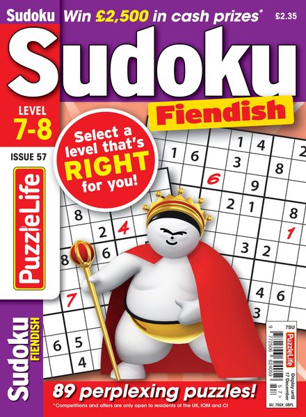 PuzzleLife Sudoku Fiendish – Issue 57 – November 2020