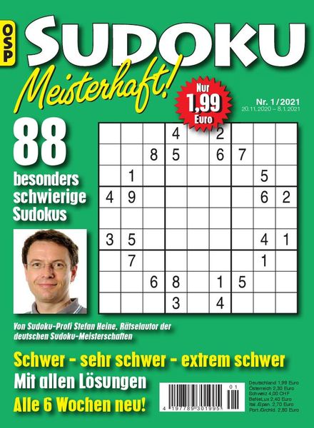 Sudoku Meisterhaft – Nr.1 2021