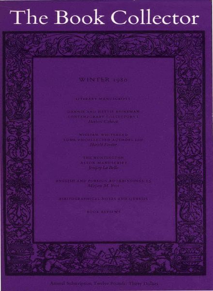 The Book Collector – Winter 1980