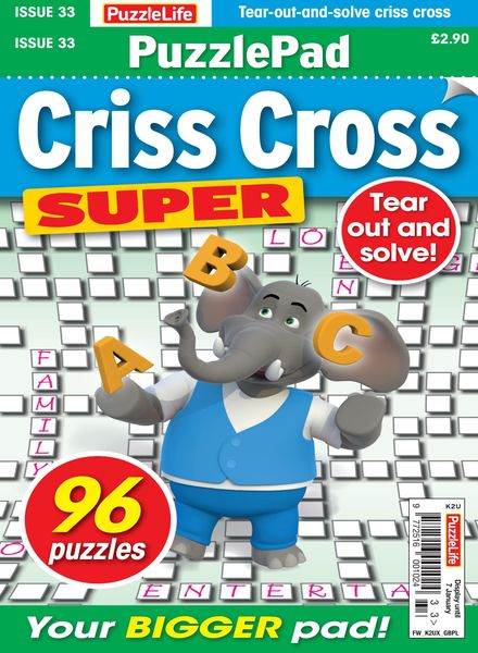 PuzzleLife PuzzlePad Criss Cross Super – 03 December 2020