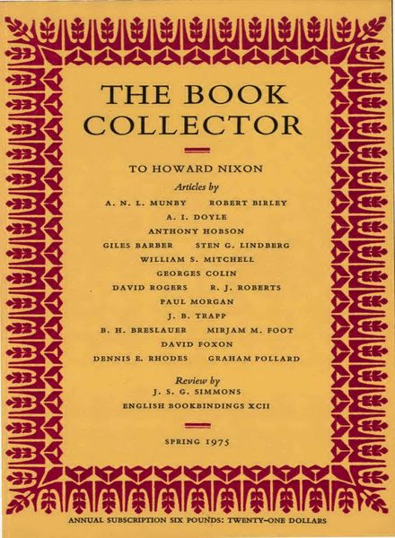 The Book Collector – Spring 1975