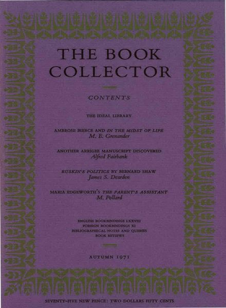 The Book Collector – Autumn 1971