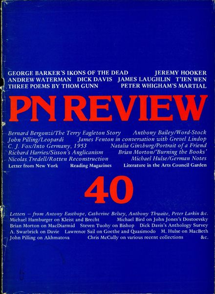 PN Review – November – December 1984