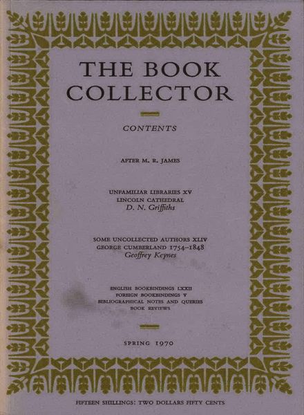 The Book Collector – Spring 1970