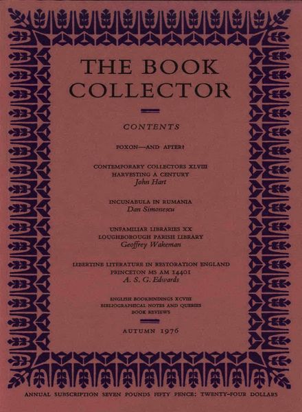 The Book Collector – Autumn 1976